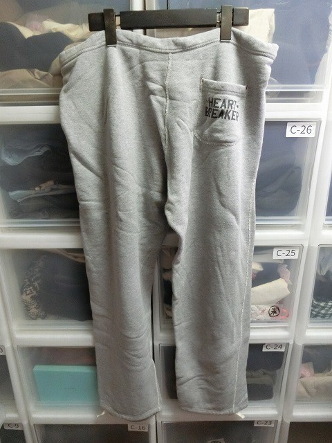 BEDWIN x THE HEART BREAKER sweat pants 3 gray bedo wing Heart Bray car 