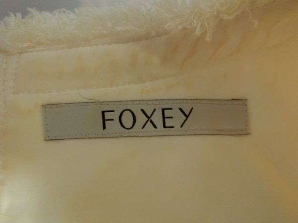 FOXEY ノースリーブワンピース 38 ホワイト #33897-SOFY17T フォクシー_画像3