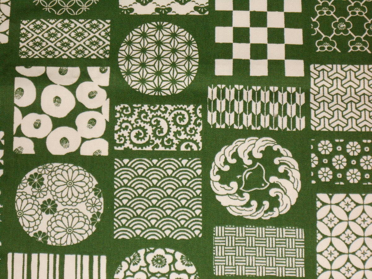  handmade, cotton 100%,108.. furoshiki, peace pattern .., green 