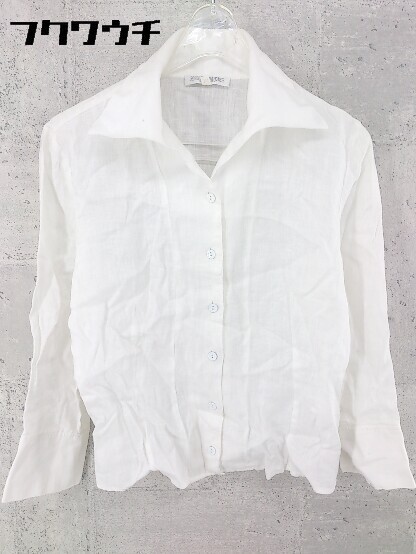 NARACAMICIE ナラカミーチェ リネン100% 七分袖 2年保証 シャツ サイズM1 レディース 高品質 オフホワイト