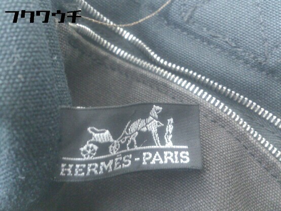 ◇ HERMES エルメス フールトゥPM 2110-23 フランス製 トート ハンド バッグ ブラック系 レディース_画像8