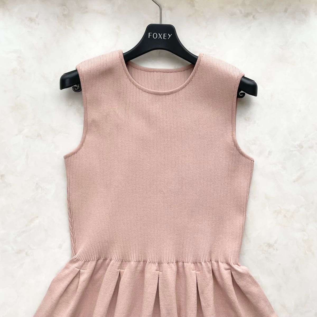 フォクシーニューヨークニットドレス 極美品】フォクシー FOXEY NEW YORK リップル サマーニット