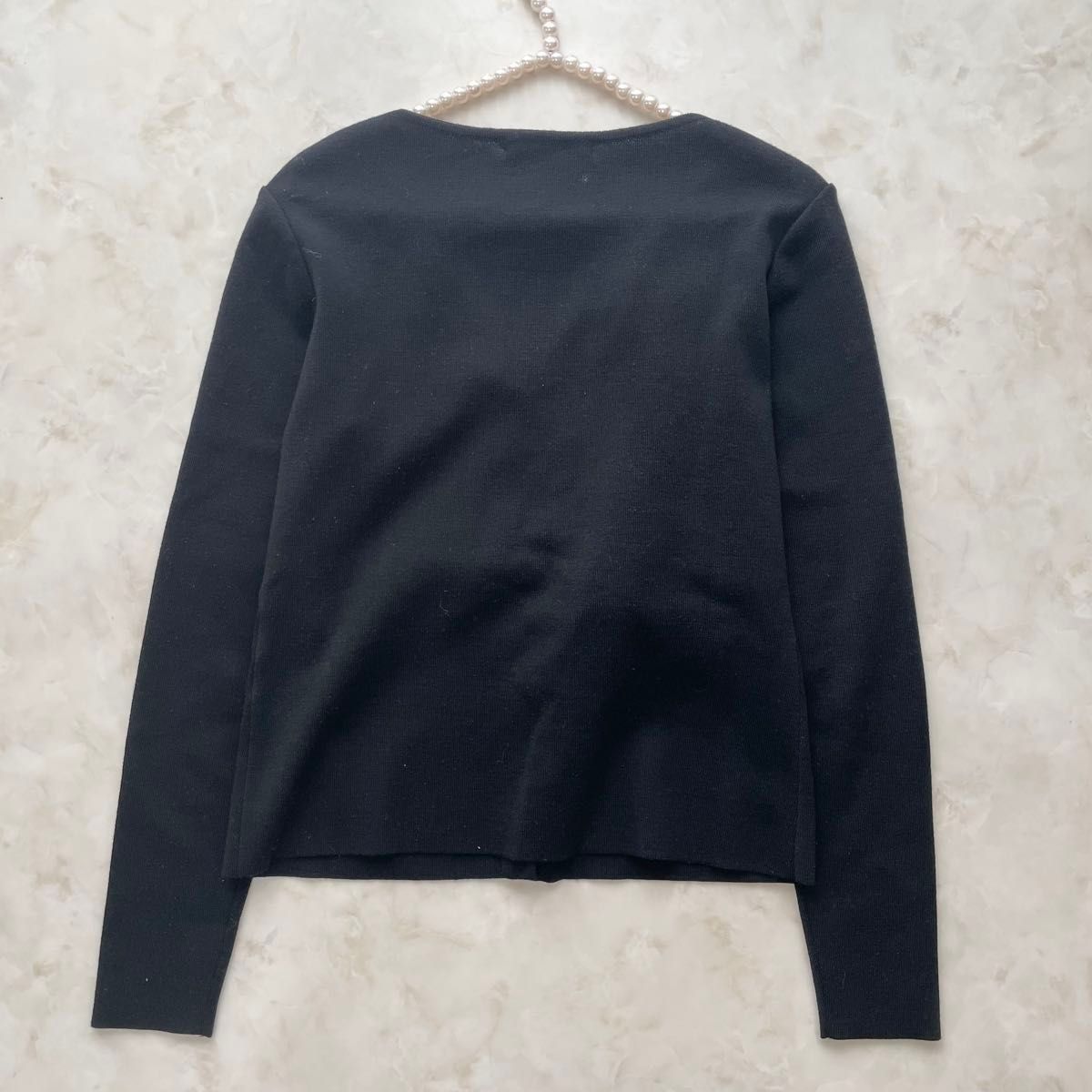 Rene ルネ アンサンブル ニット カメリア ボタン 36 定価60,900円 極美品 Rene ルネ カーディガン セーター ニット ポンポン