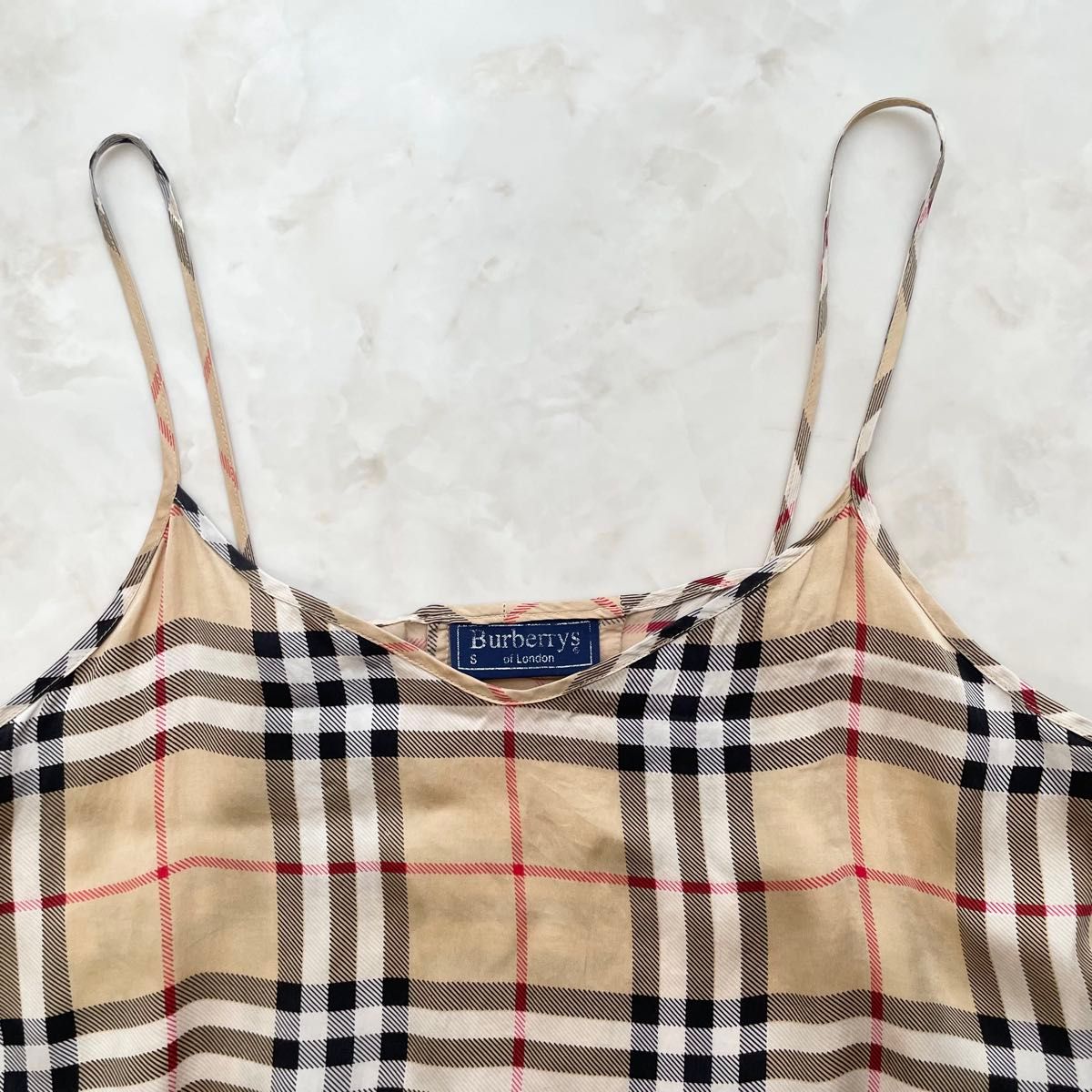 y2k 平成 ギャル バーバリー ノバチェック キャミソール Burberry's バーバリーズ ノバチェック キャミソール シルク 絹