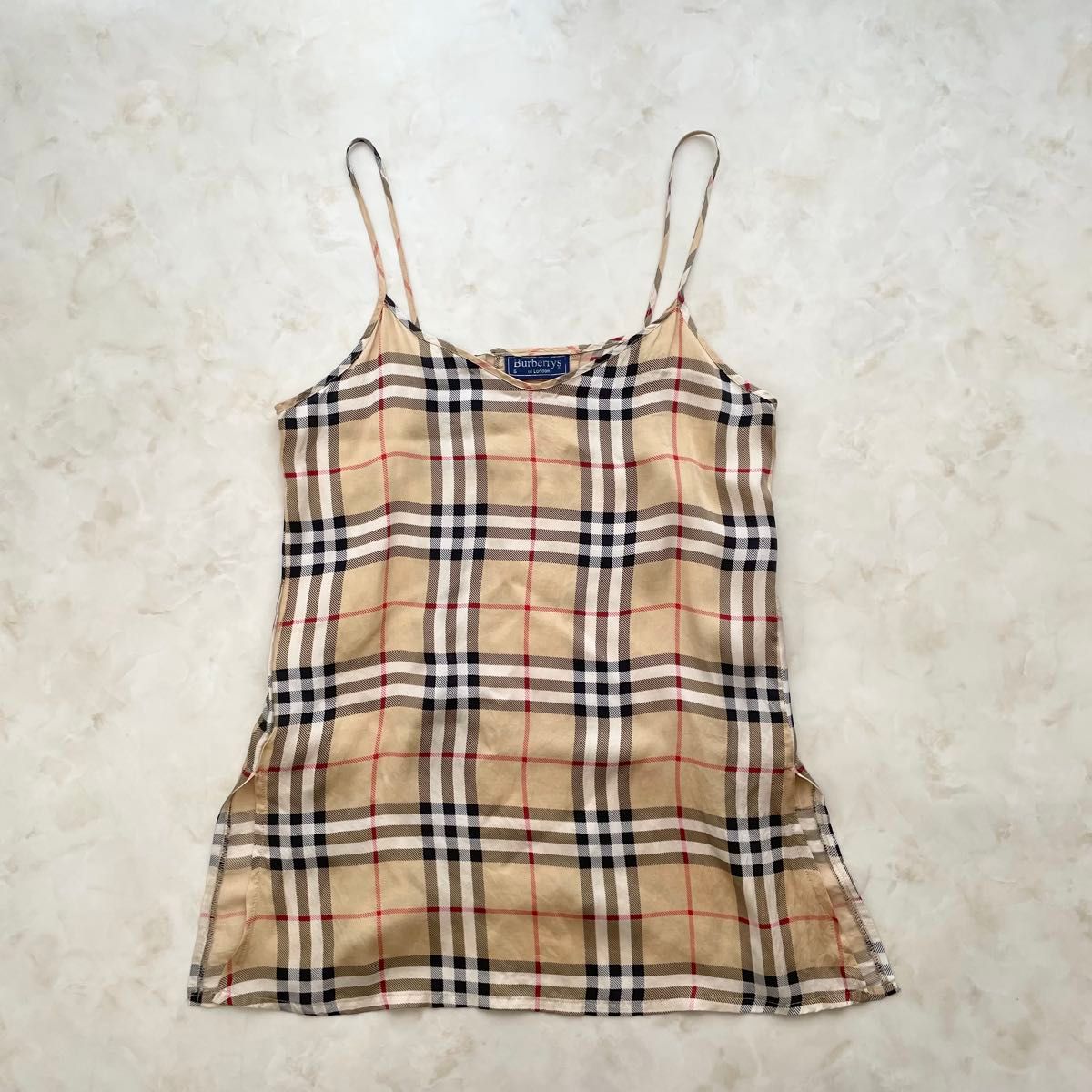 バーバリー ノバチェック チェック バックリボン キャミソール Burberry's バーバリーズ ノバチェック キャミソール シルク 絹