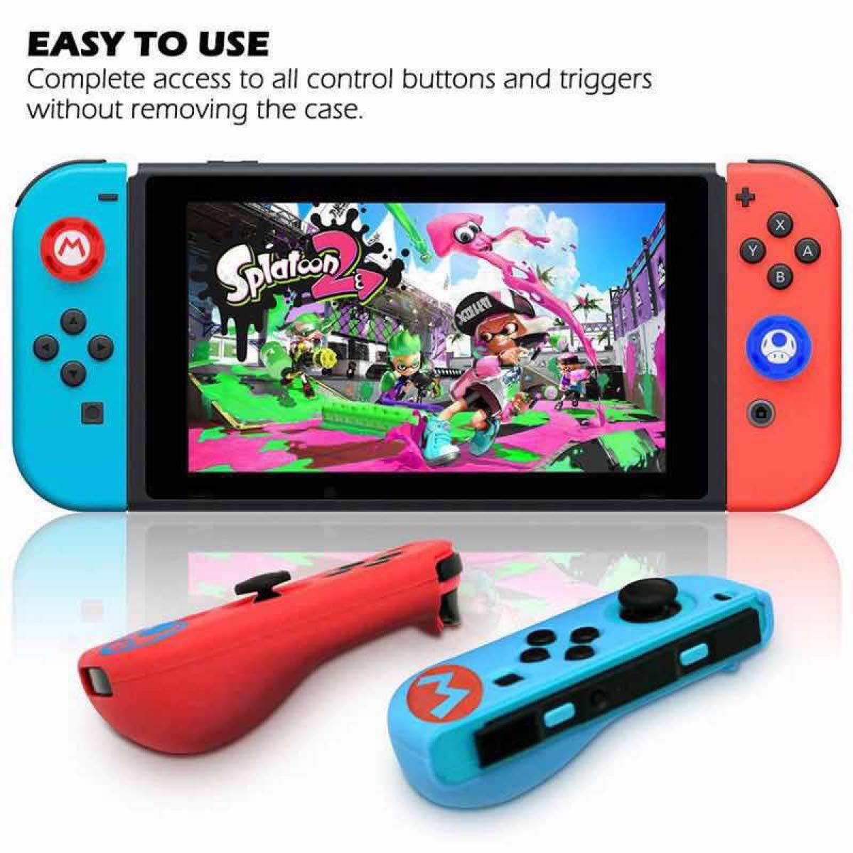 任天堂Switch ジョイコンカバー スイッチスティックカバー付き マリオ