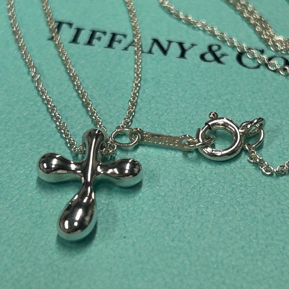 TIFFANY & CO. ティファニー ネックレス Sv925 - 4800724D0001 TIFFANY&Co ティファニー スモール クロス ネックレス SV925