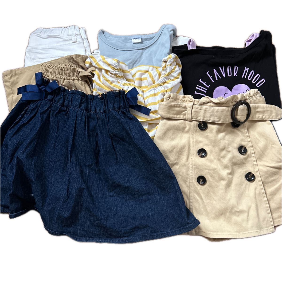Tシャツ 半ズボン 130 9点まとめ売り 130 まとめ売り セット 130 スカート Tシャツ シャツ トップス