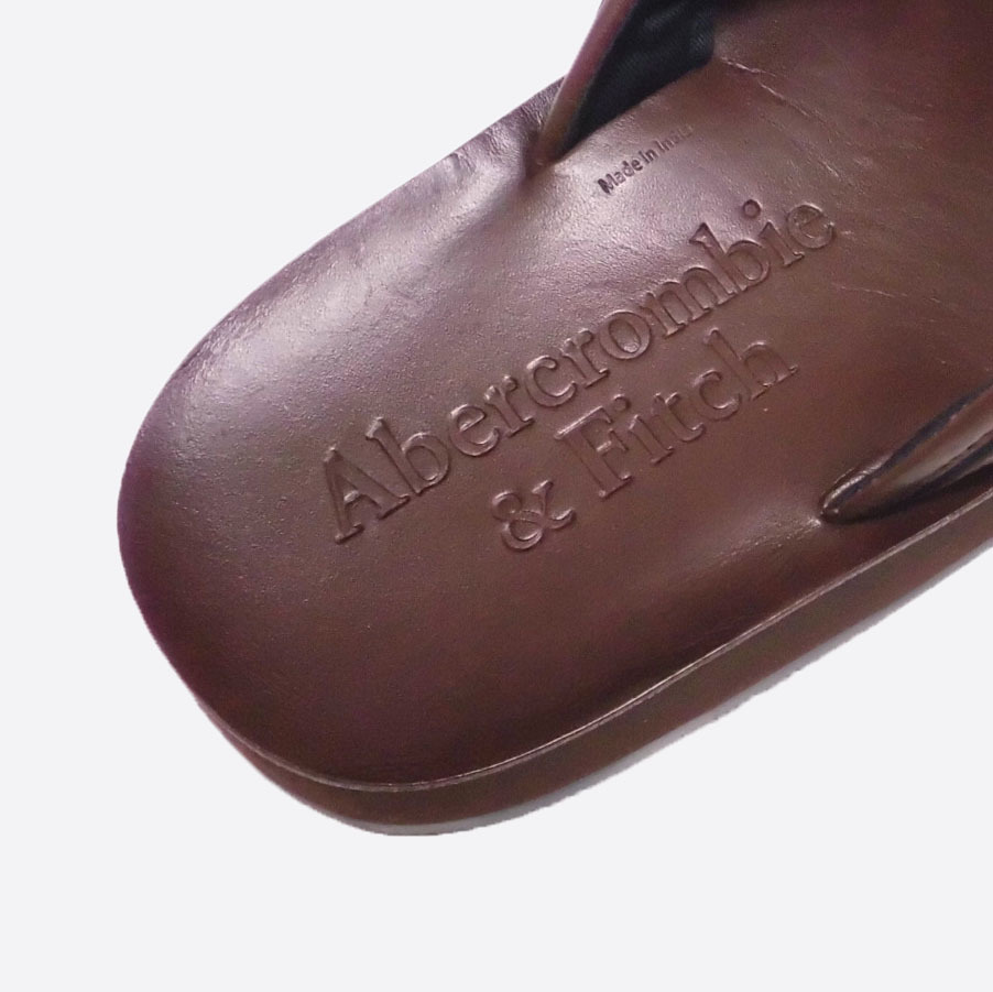 Abercrombie & Fitch アバクロ 革ビーチサンダル ブラウン SALE Abercrombie & Fitch/アバクロ レザービーチサンダル