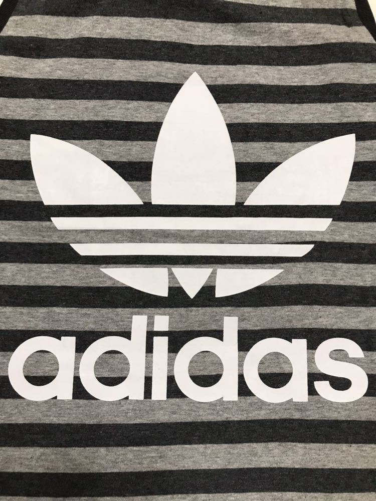 Paypayフリマ 新品 Adidas Originals Striped Tank アディダス オリジナルス ビッグロゴ トレフォイル ボーダー タンクトップ サイズm Bk5855 グレー Paypayフリマ 新品 Adidas Originals Striped Tank アディダス オリジナルス ビッグロゴ トレフォイル ボーダー タンクトップ サイズm Bk5855 グレー