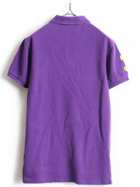 ビッグポニー 刺繍 ■ POLO ポロ ラルフローレン ラガーシャツ タイプ 鹿の子 半袖 ポロシャツ (男性 メンズ M ) 古着 半袖シャツ ラグビー_画像6