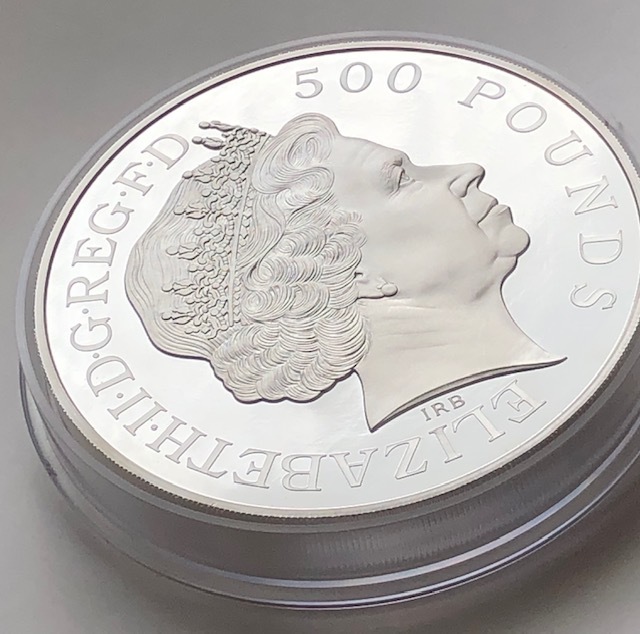 2013 ジョージ王子洗礼記念 5ポンド ピエフォー プルーフ銀貨 PF69UC