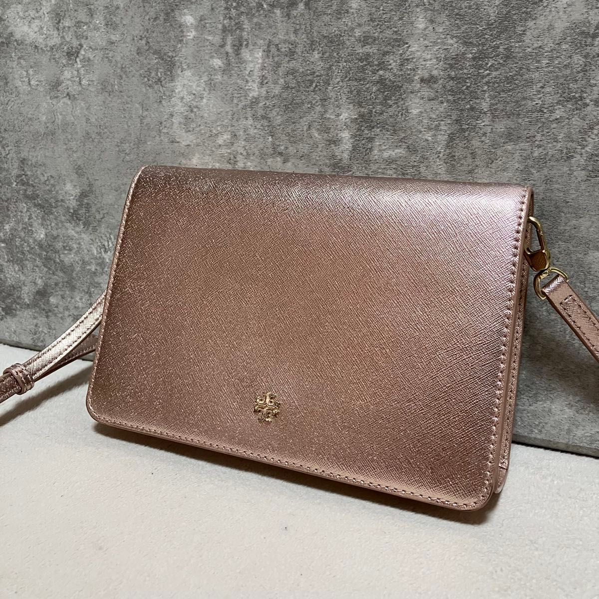 極美品✨ TORY BURCH 2way ショルダーバッグ 斜めがけ シボ革 極美品 Tory Burch トリーバーチ 2way ショルダーバッグ