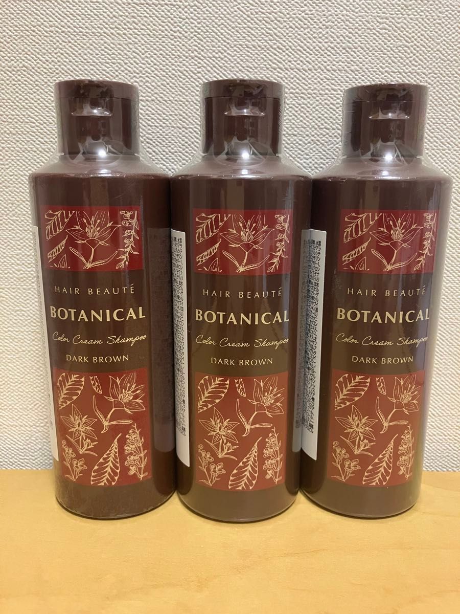 HAIR BEAUTE カラークリームシャンプー ダークブラウン 3本セット HAIR BEAUTE ヘアボーテ ボタニカルカラークリームシャンプー