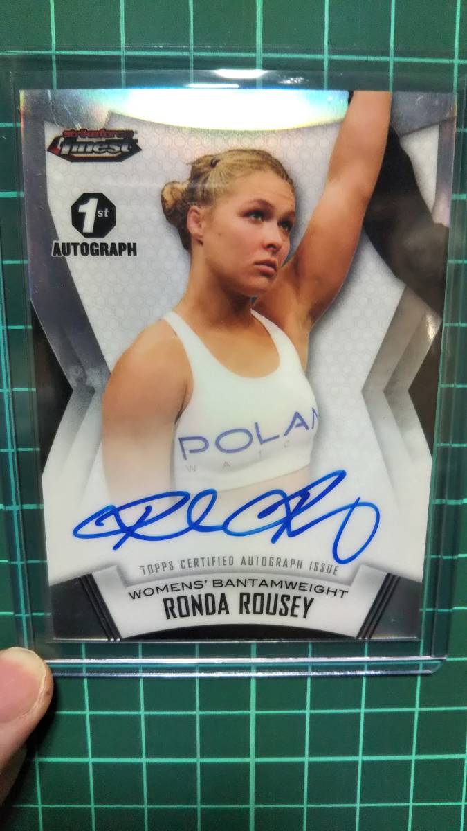 RONDA ROUSEY ロンダ・ラウジー　直筆サインカード　片面キラ　UFC　良好～美品_画像1