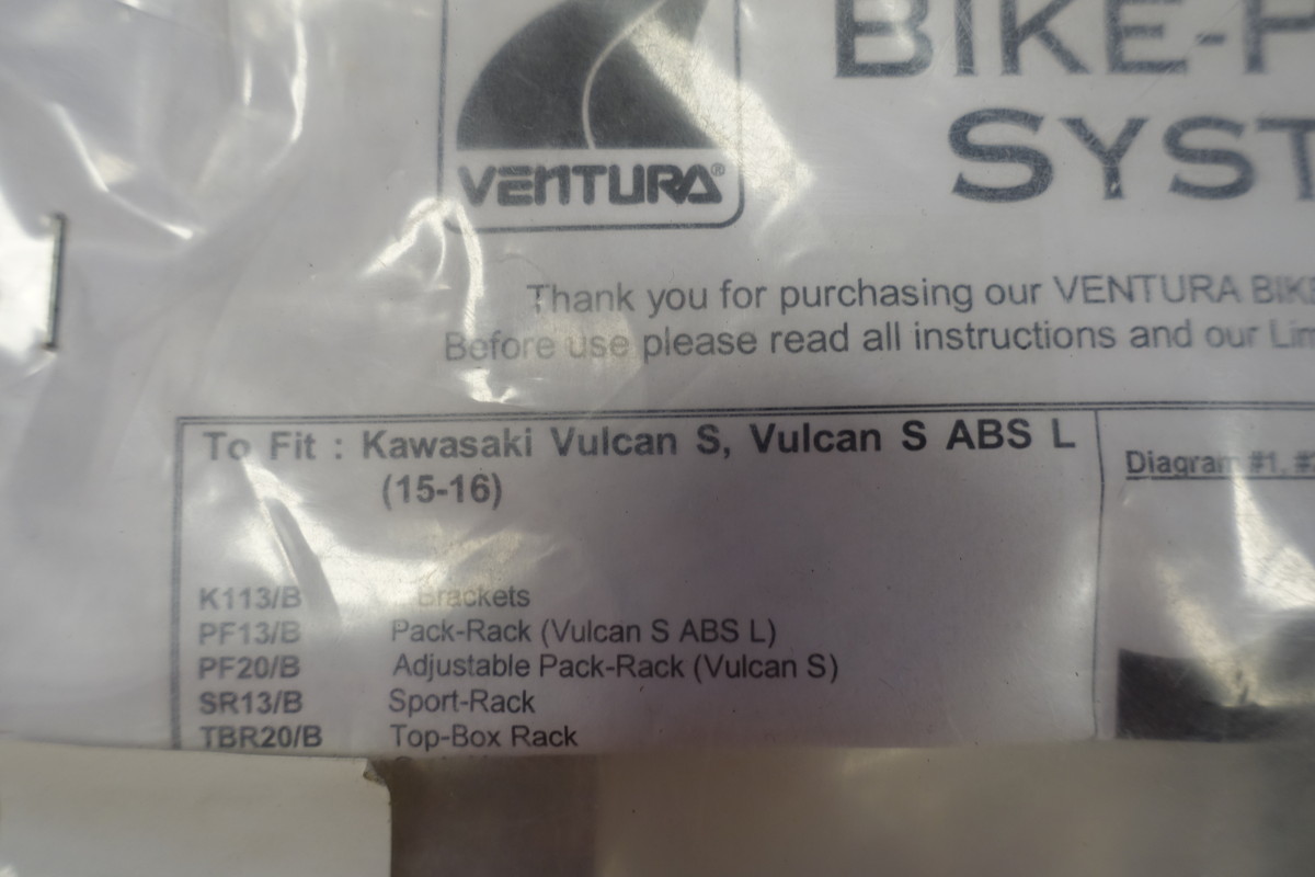 半額★VENTURA Vulcan S 650/Vulcan S ABS L 650 (15-20) キャリアベースセット BSK113B 定価22,000円 ベンチュラ BASESET バルカン_画像7