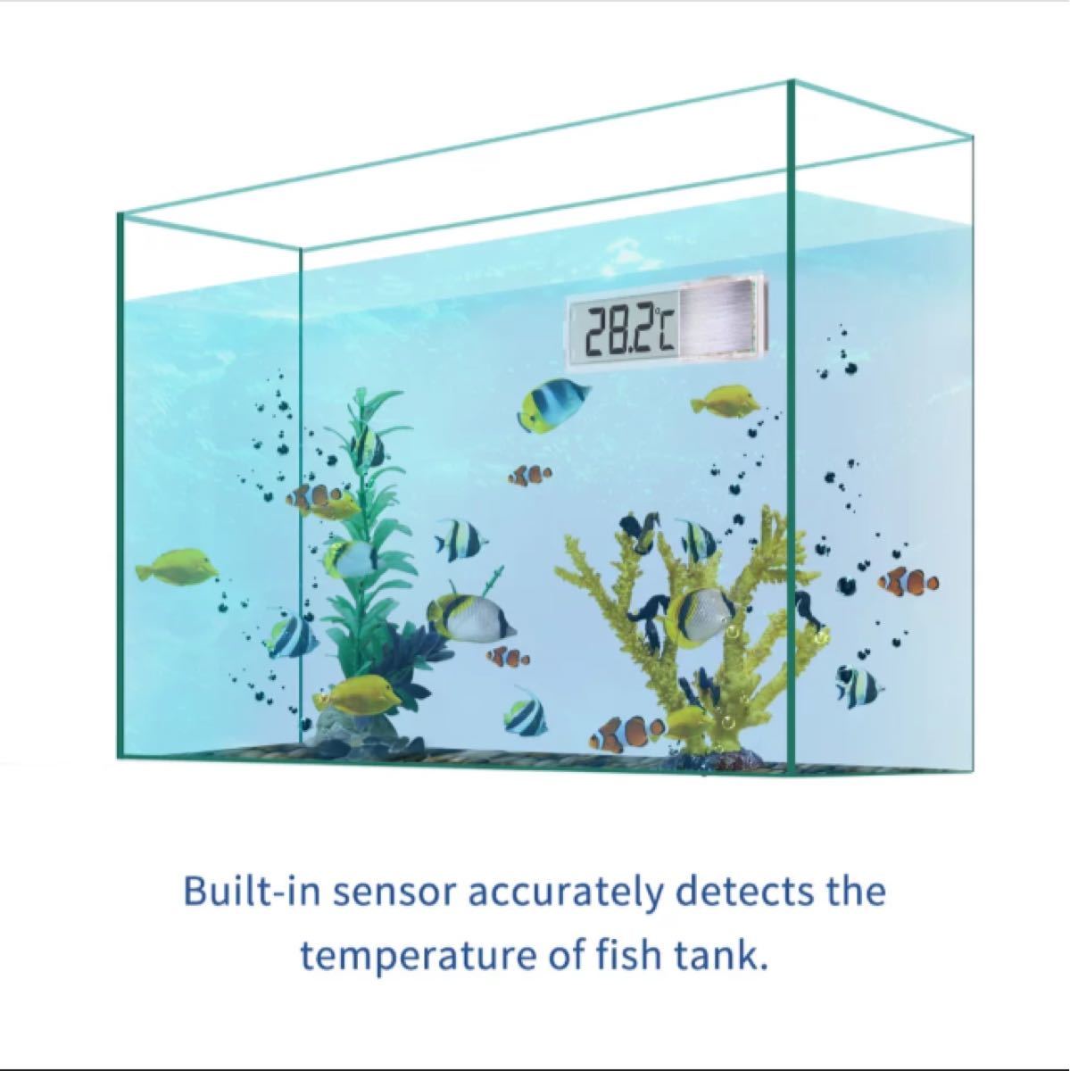 スケルトン  デジタル 温度計 水槽 アクアリウム 熱帯魚 