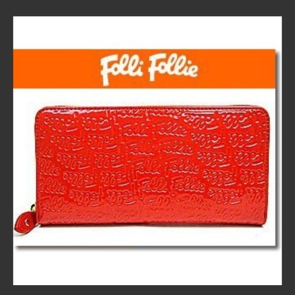 週末特価！！　新品　Folli Follie  ラウンドファスナー ロゴマニア 長財布 