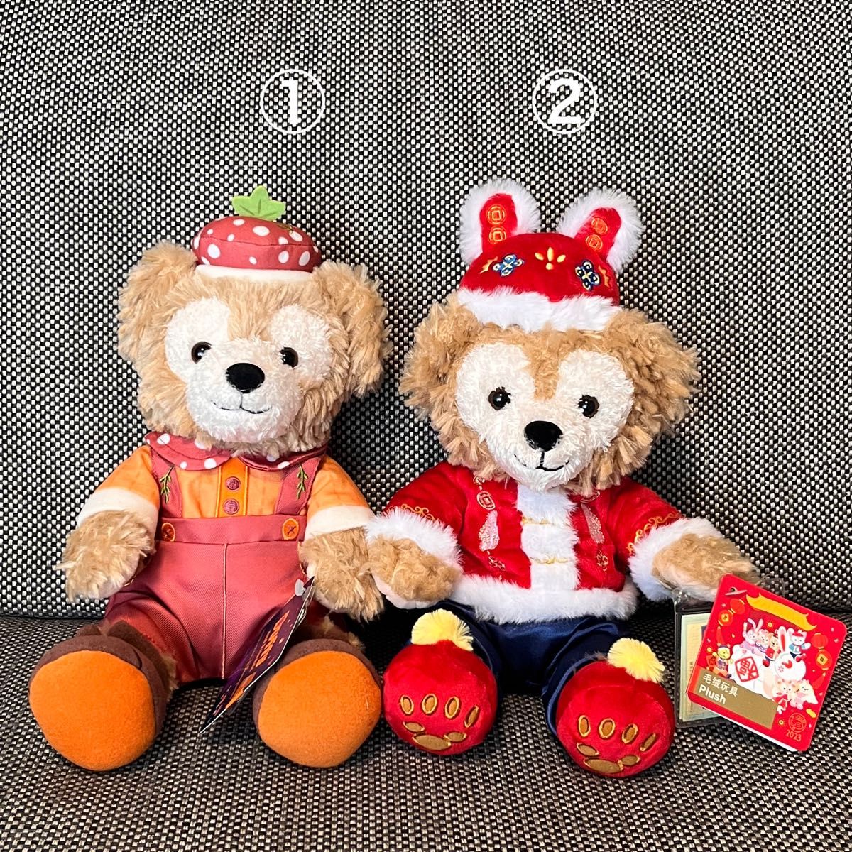 香港ディズニー 旧正月 ぬいぐるみ SS 2体セット ダッフィー シェリーメイ ダッフィー ぬいぐるみ SSサイズ 2体セット 香港ディズニー 上海