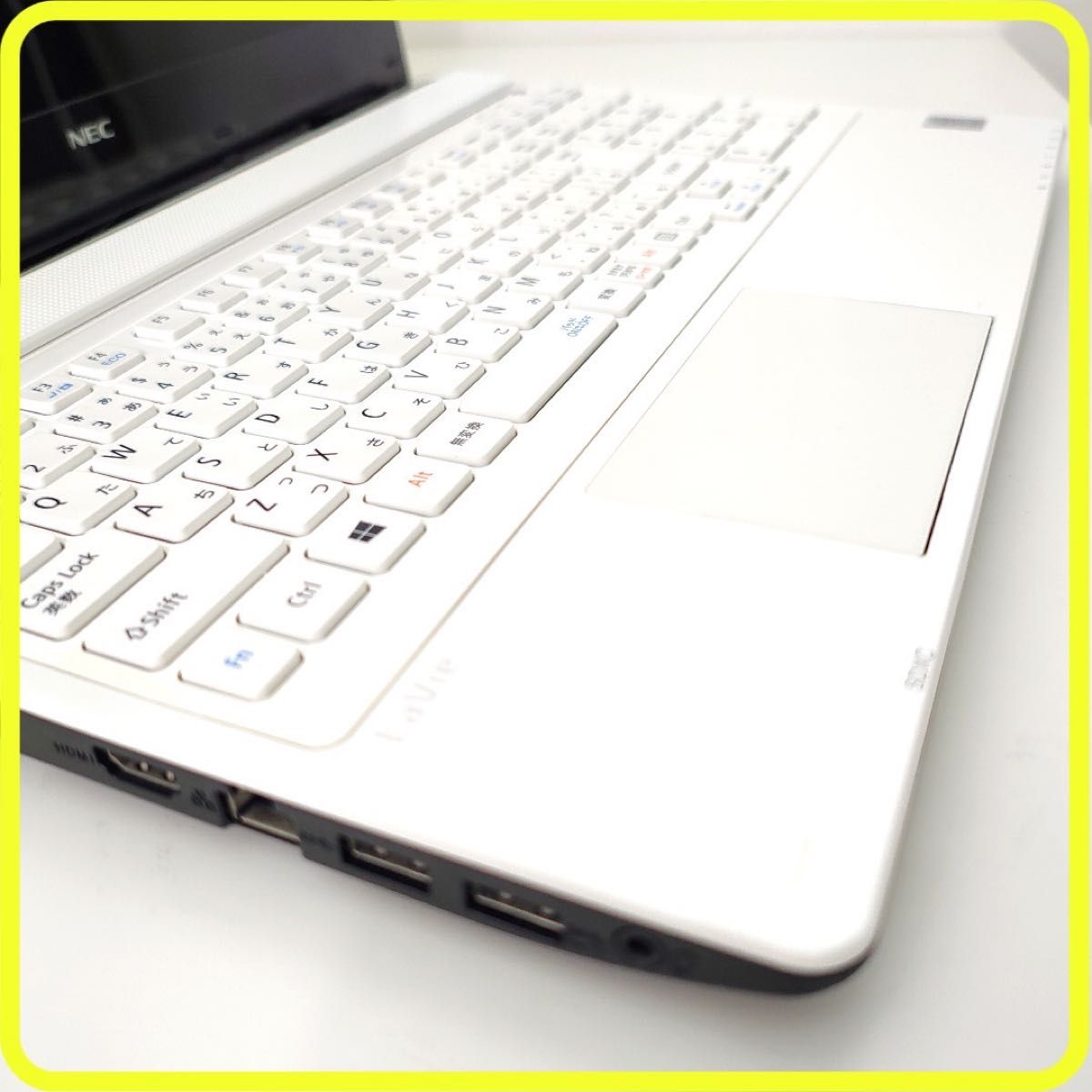 Windows11オフィス付✨ノートパソコン(設定済・美品)✨ホワイト✨カメラ 美品 白 新品SSD256 windows11 ノートパソコン ホワイト 583 NEC