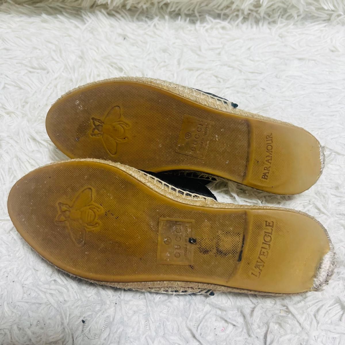 【最短翌日着・関税送料込】 GUCCI サンダル エスパドリーユ 良品】GUCCI グッチ エスパドリーユ サンダル GGマーモント