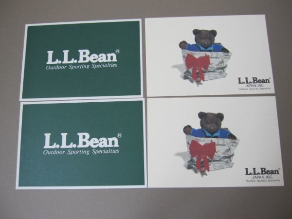 ヤフオク ポストカード4枚 L L Bean ベアー