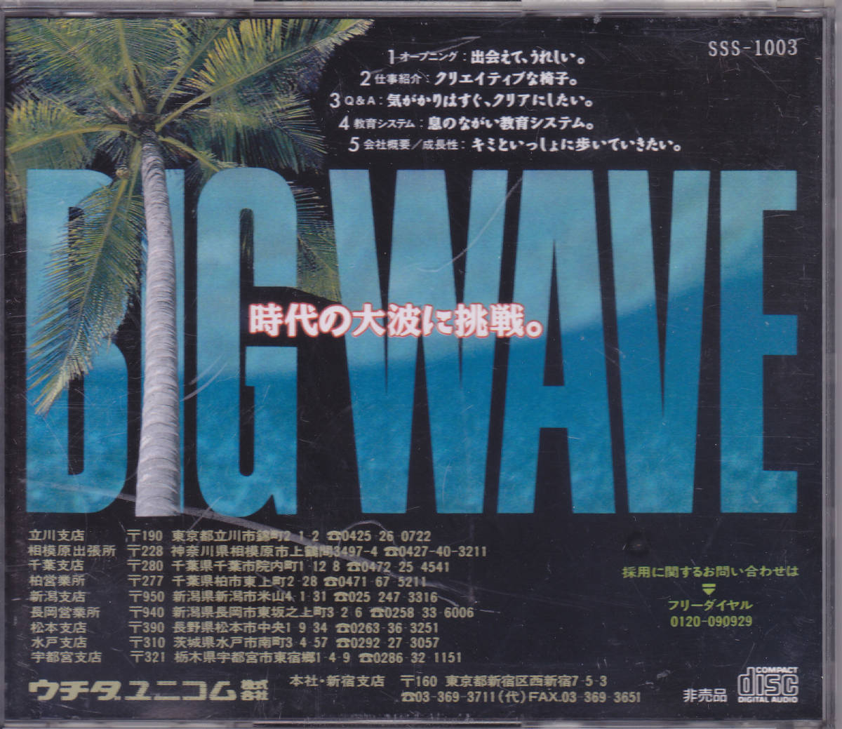 ウチダユニコム BIG WAVE 時代の大波に挑戦。 /中古CD！40203_画像2