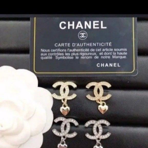 CHANEL ハート ピアス シルバー 11シルバーハートピアスシャネル|Yahoo!フリマ(旧PayPayフリマ)
