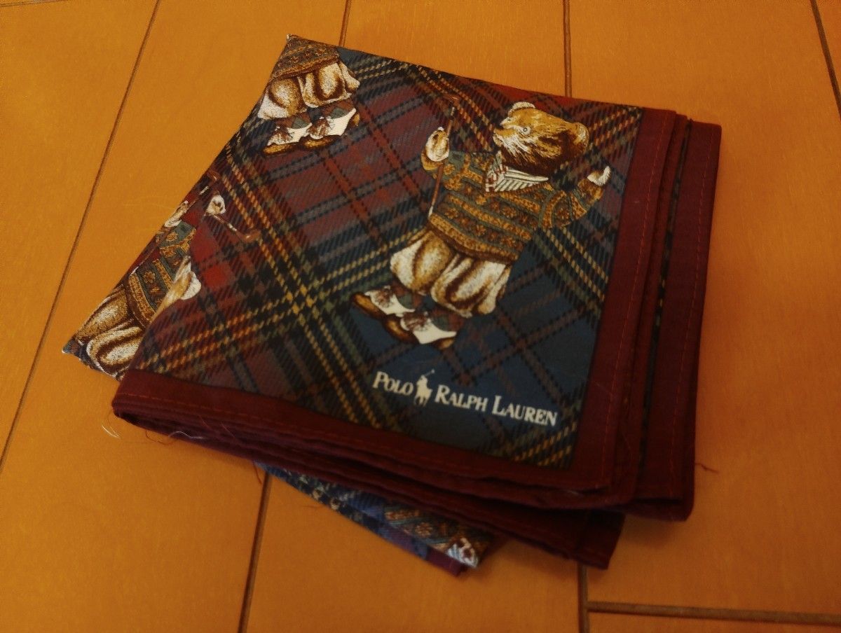 Polo Ralph Lauren ハンカチ 【新品未使用】90sヴィンテージ 未使用新品 希少 90'Sデッドストック POLO Ralph Lauren ポロ