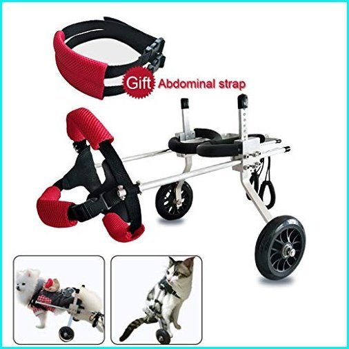 【Sサイズ】犬　猫　ペット　車椅子　歩行器　モビリティハーネス、リアサポート車椅子、調整可能なステンレス鋼のカート　車いす　