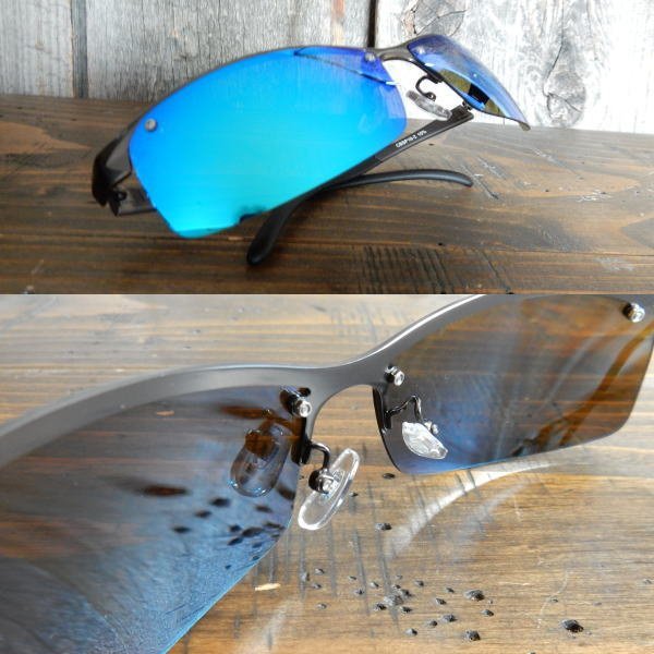 < polarized light sunglasses >COOL BIKERS original #CBSP10-2# blue mirror *FC: mat gunmetal ru!