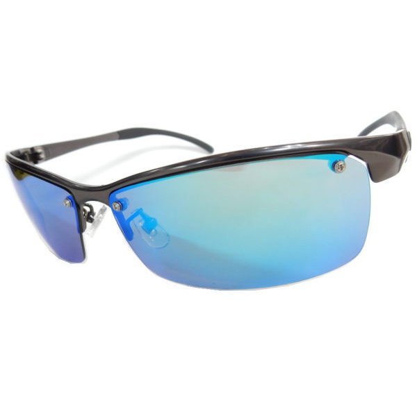 < polarized light sunglasses >COOL BIKERS original #CBSP10-2# blue mirror *FC: mat gunmetal ru!