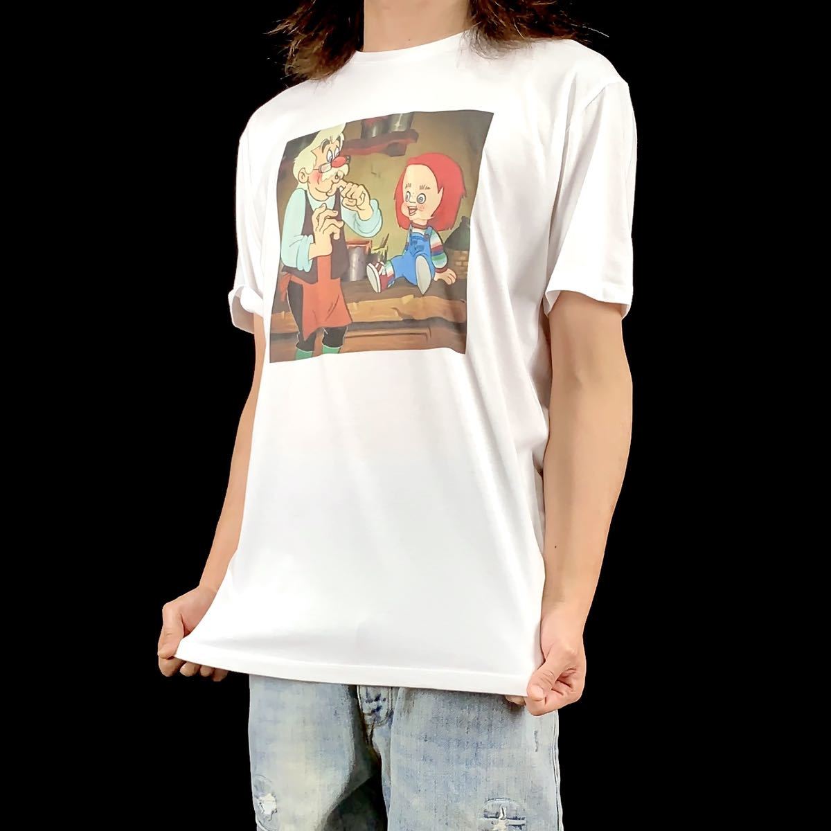 (税込) S Tシャツ グッドガイ人形 チャッキー チャイルドプレイ ゼペット ピノキオ 新品 M 可 パーカー ロンT XXL~5XL オーバーサイズ ビッグ XL L サブカルチャー