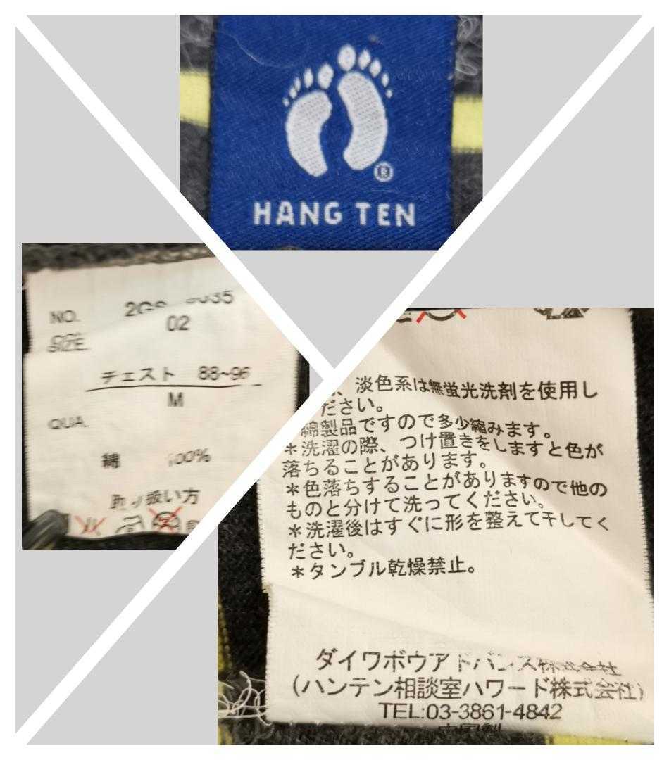 #メンズ(トップス)【HANG TEN】★ハンテン★長袖Tシャツ★ロンT★ヘンリーネック★表記サイズ(M)★送料無料★fe-12