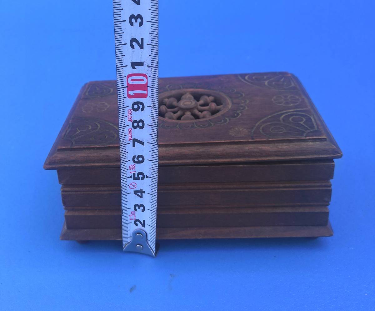昭和レトロ小さな手作り木箱（宝石入れ）送料全国一律レターパックプラス５２０円_画像7