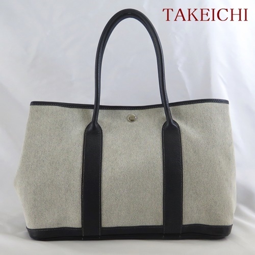 エルメス】キャンバス ☆ガーデンパーティー トートバッグ