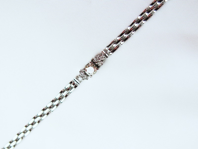 K18WG* bracele diamond * diamond 0.402ct/0.15ct / new goods has been finished /32509