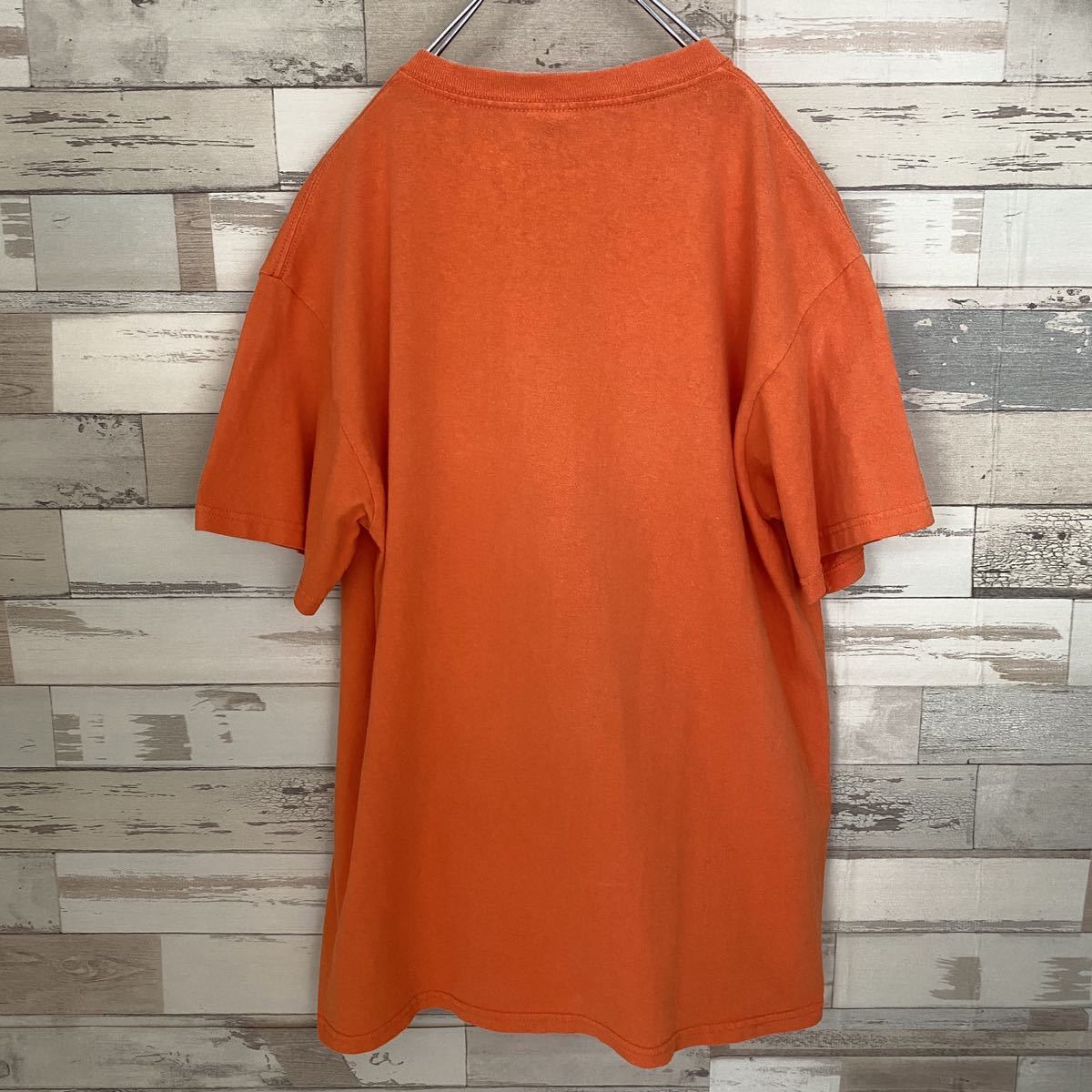 カレッジ Tシャツ デルタ メンズ レディース オレンジ M～L 送料無料 オーバーサイズ