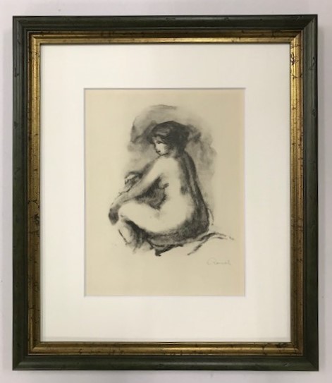 【特価】　≪　　ピエール＝オーギュスト・ルノワール　　≫　 リトグラフ【石版画】 FEMME NUE ASSISE 1951年　PIERRE-AUGUSTE RENOIR_画像1