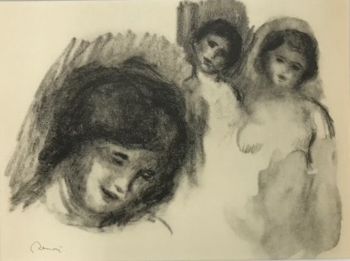 【特価】　≪　ピエール＝オーギュスト・ルノワール　≫　 リトグラフ【石版画】 L' ENFANT AU BISCUIT 1951年 　PIERRE-AUGUSTE RENOIR_画像2