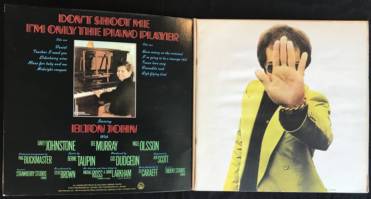 Elton John / エルトン・ジョン / Don’t Shoot Me I’m Only The Piano Player / MCA Records MCA -2100 / 1973 / [USA盤] 中古_画像4