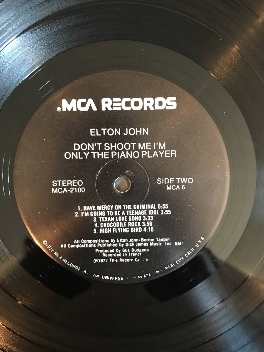 Elton John / エルトン・ジョン / Don’t Shoot Me I’m Only The Piano Player / MCA Records MCA -2100 / 1973 / [USA盤] 中古_画像10