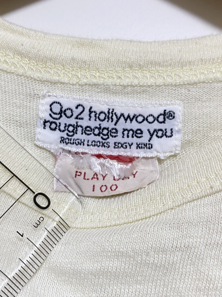 GO TO HOLLYWOOD 半袖 Tシャツ １００ モノクロ ビッグプリント バック刺繍入り きなり 男の子 女の子 ゴートゥーハリウッド FITH フィス_画像5
