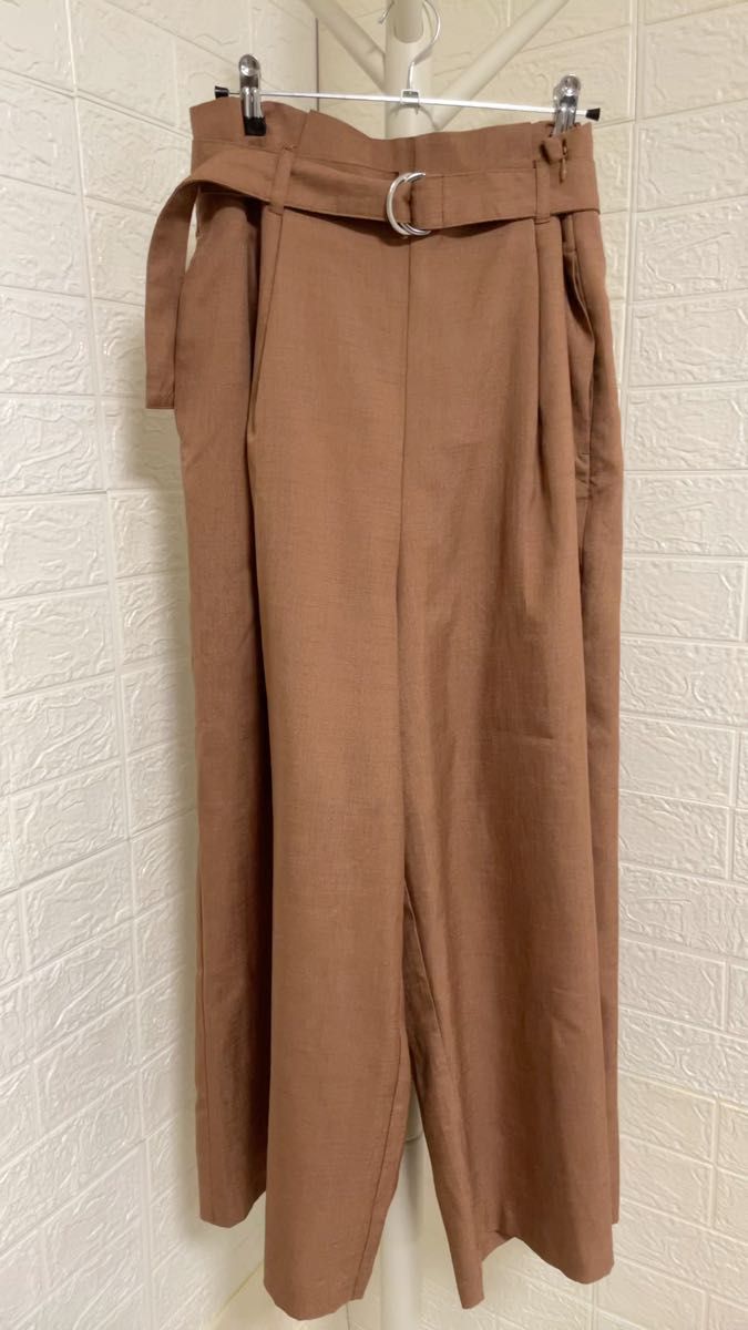 ウエストゴムパンツ ワイドパンツ ベルト付きパンツ 春夏パンツ ゆったりパンツ ガウチョパンツ ユニクロ ジーユーパンツ未使用