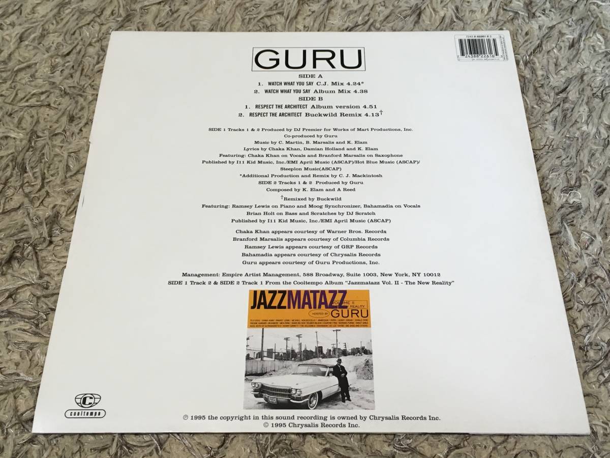 Guru - Watch What You Say (UK盤) 7243 8 82261 6 5_画像2