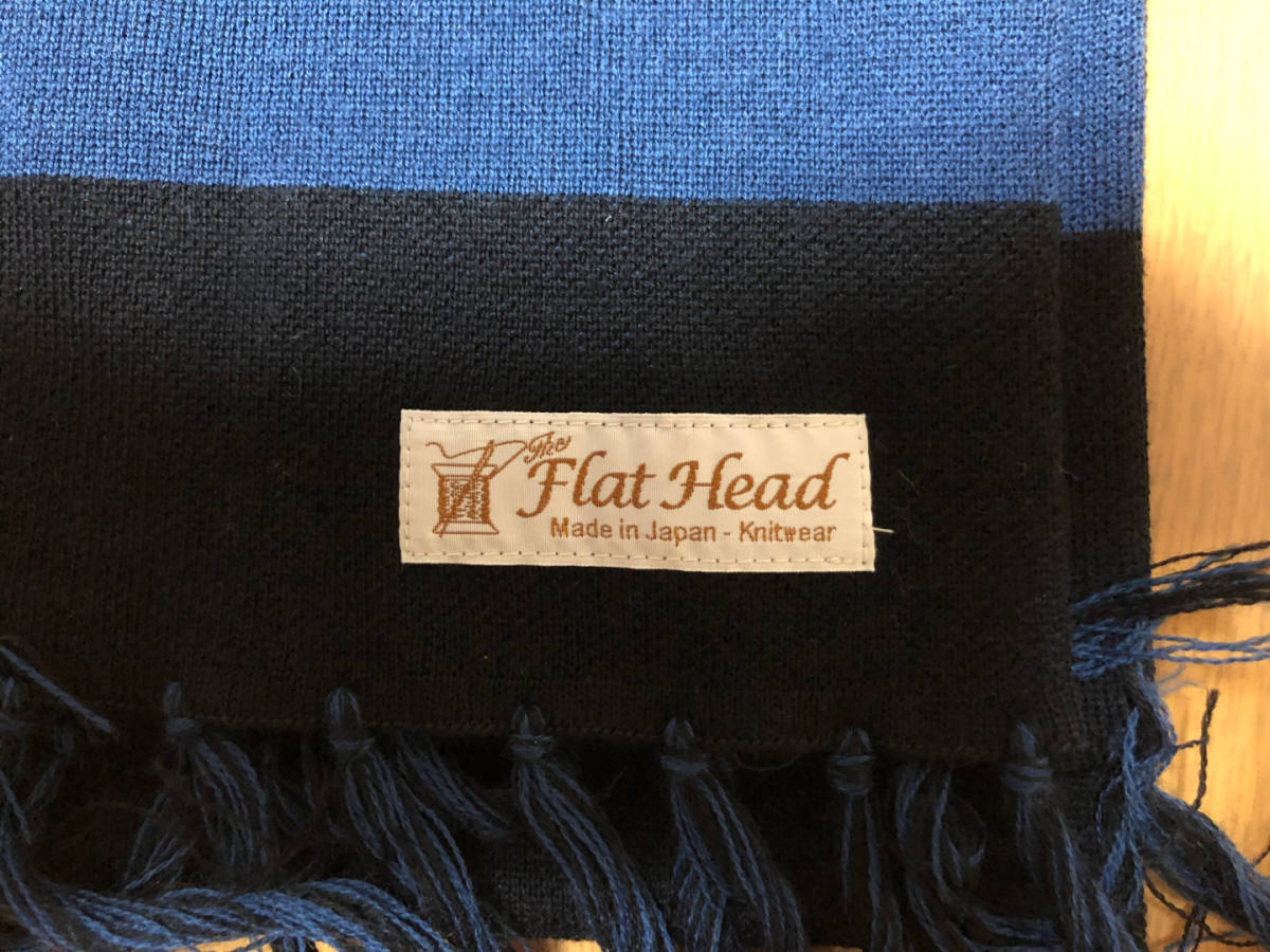 【新品】 The Flat Head フラットヘッド ボーダーマフラー_画像2
