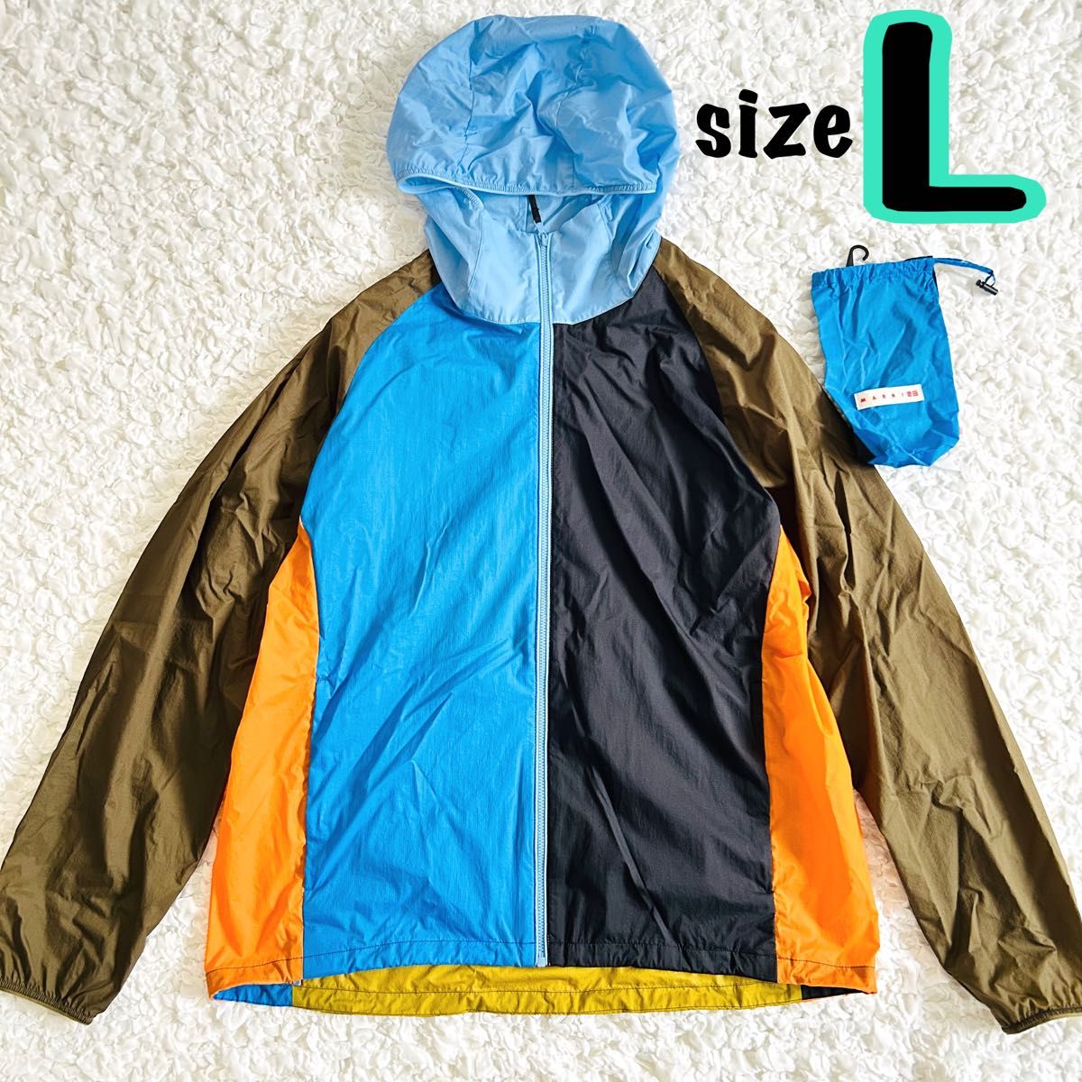 UNIQLO×MARNI ユニクロ×マルニ ポケッタブルパーカ M ユニクロ × マルニ】UNIQLO MARNI コラボ ポケッタブルパーカー