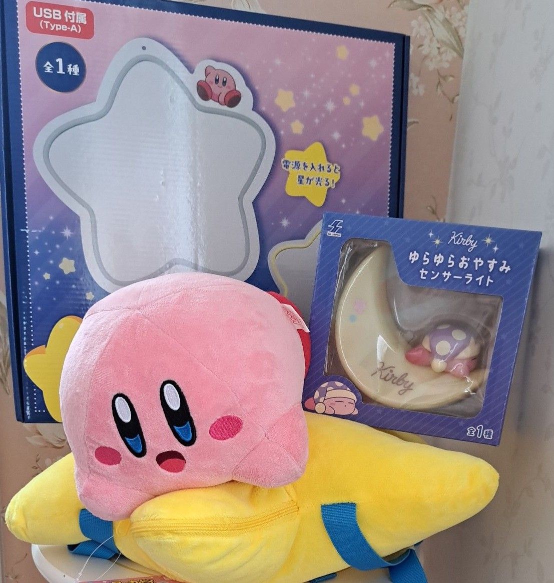 星のカービィ センサーライト はねるギミックぬいぐるみ 星のカービィ ワープスターなぬいぐるみリュック & ゆらゆら