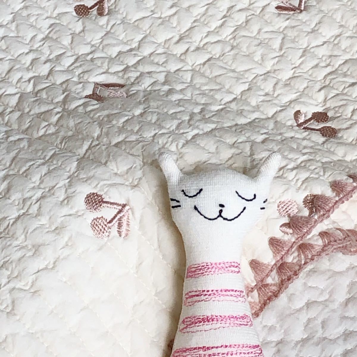  вишня розовый вышивка Eve ru baby стеганое полотно коврик Корея Eve ru70×90cm