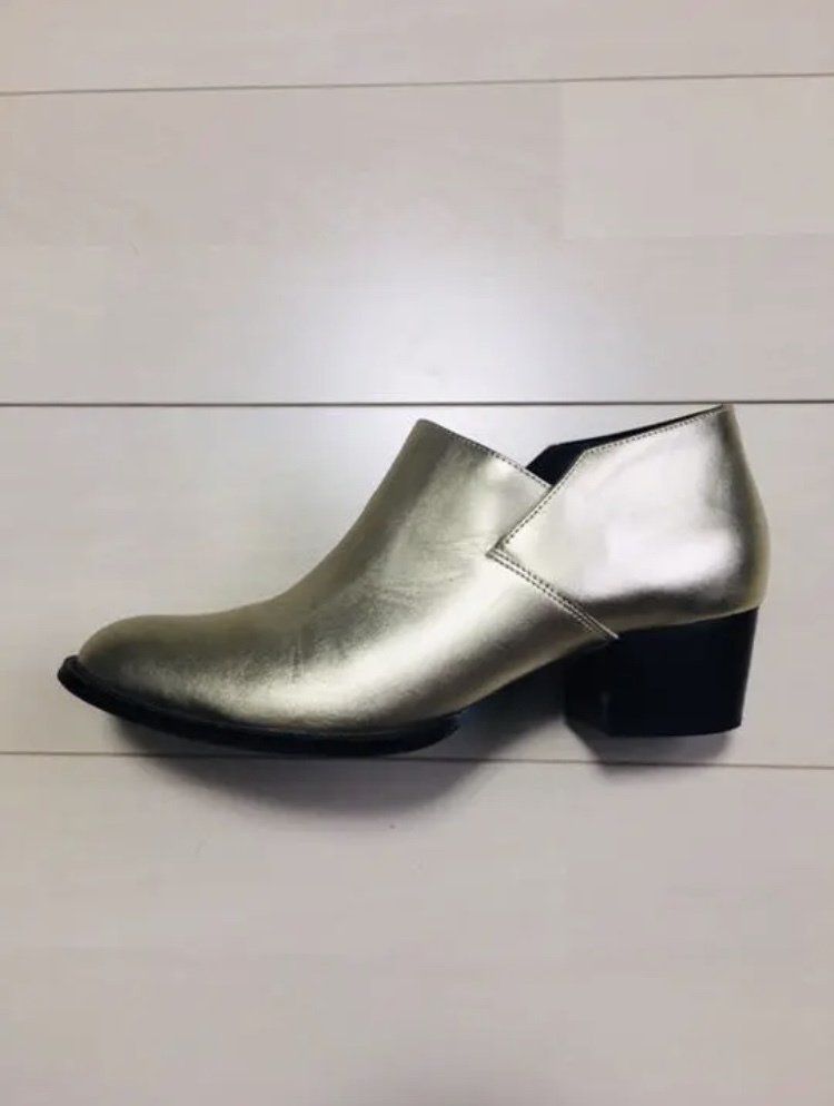 美品 moussy マウジー シャンパンゴールド レザーフラットシューズ革靴　 L 24.5cm～25cm_画像3